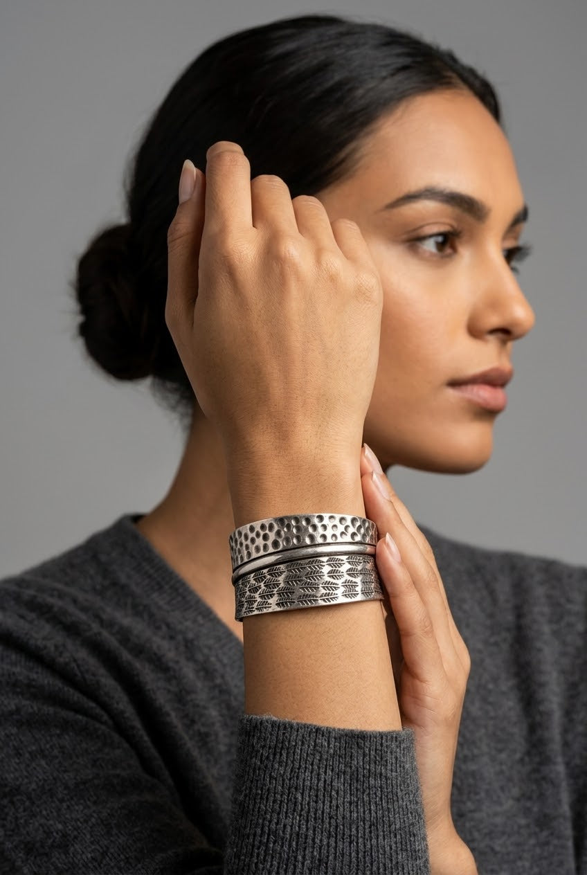 Desert Arrow Etched Cuff Bracelet
