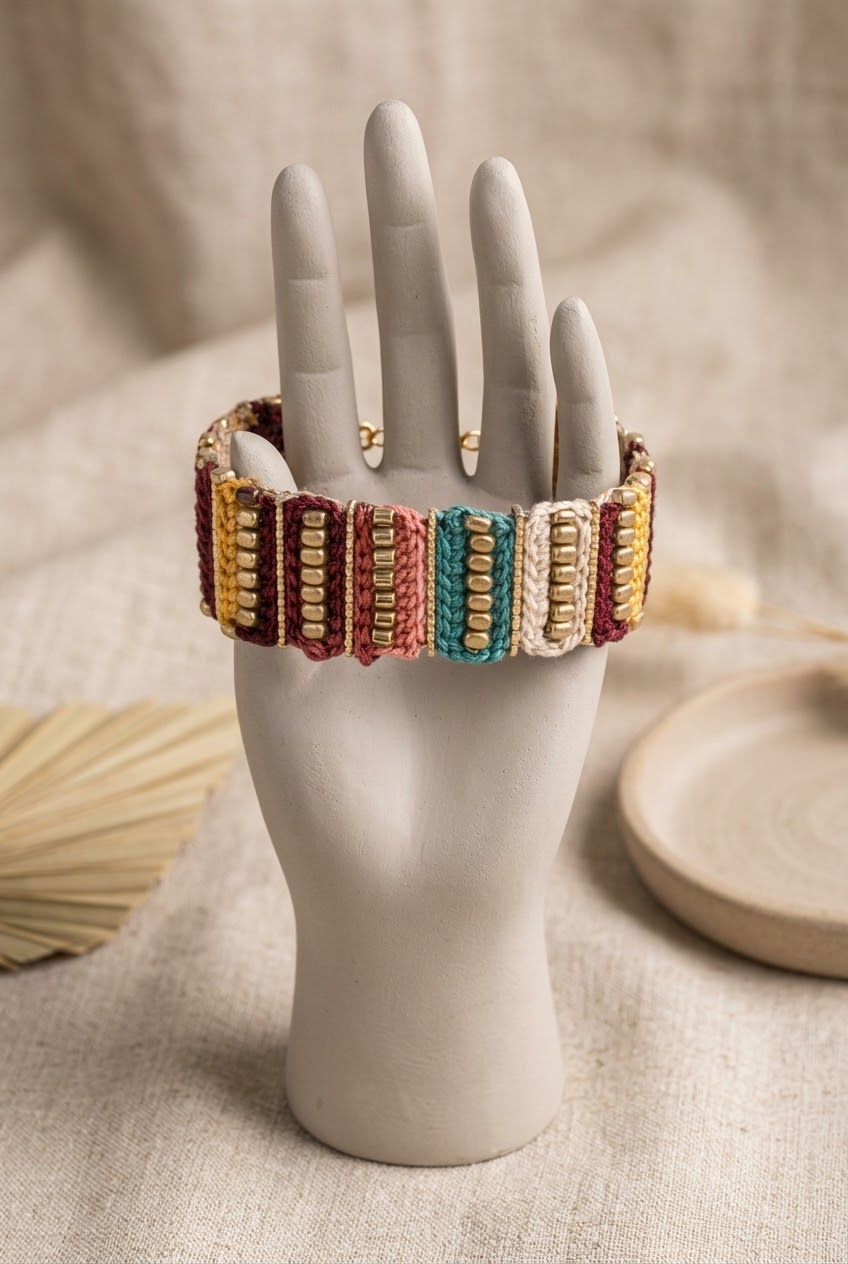 Sunset Mosaic Woven Bracelet
