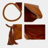 City Fringe wristlet clutch back view