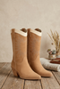 Desert Blaze caramel paneled cowboy boots
