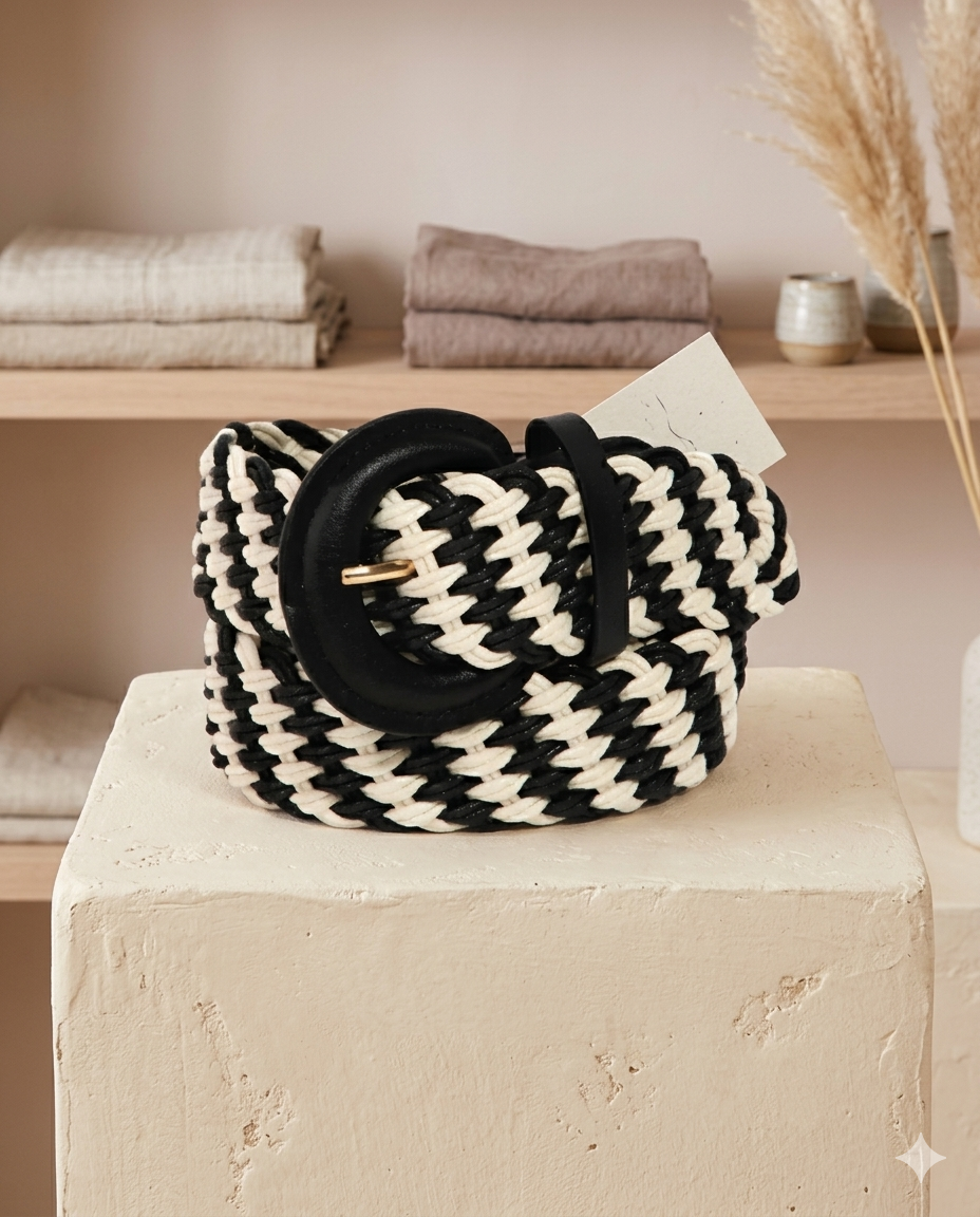 BRAIDED THEORY TWO TONE BELT