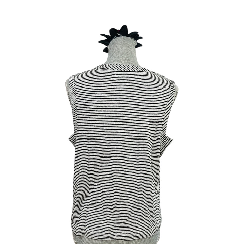 "THE EVERYDAY EDGE" RILEY STRIP TIE FRONT TANK TOP