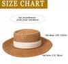 Classic ribbon straw hat wide brim