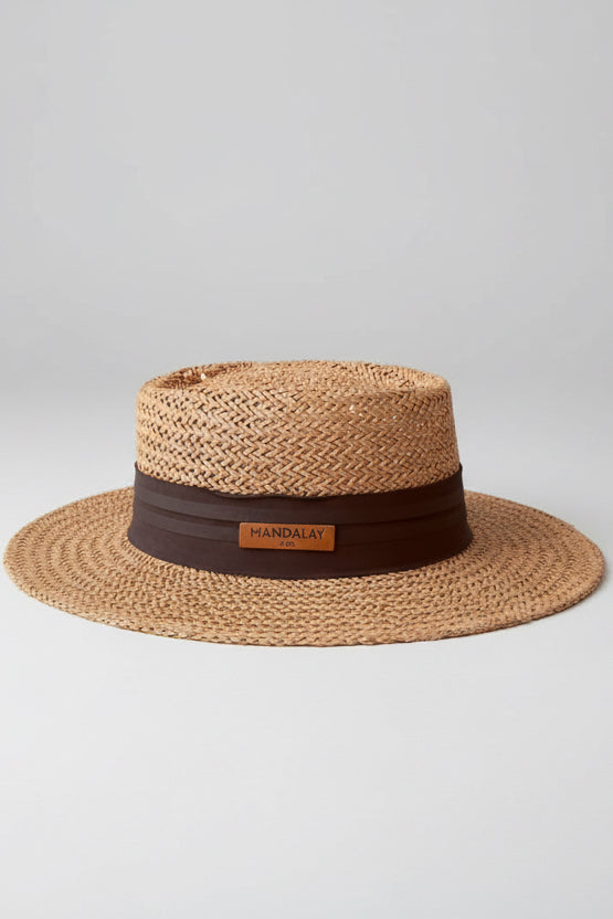 THE CLASSIC MANDALAY EDIT WIDE BRIM RIBBON STRAW HAT