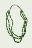 Verde jade necklace natural nephrite and crystal