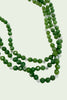 Nephrite jade and quartz necklace in sterling silver