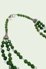 Verde Jade sterling necklace with quartz detail