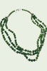 Natural jade and quartz statement necklace