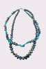 Sterling silver pearl and turquoise necklace