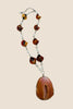 Amber Muse necklace with sterling silver accents