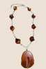 Amber Muse necklace freshwater pearl detail