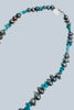 African turquoise and peacock pearl layered necklace