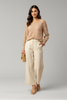 Smocked cuff lace blouse