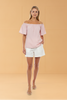 Cotton off-the-shoulder top detail