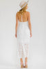Coastal crochet halter midi dress
