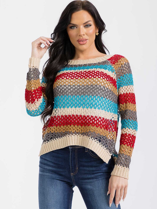 Carnival Stripe Pullover Sweater