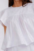 Elastic-waist maxi skirt set in lightweight rayon