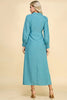 Button-up long sleeve midi dress