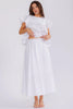 Rayon maxi skirt two-piece with elastic waist
