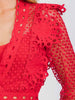 Long sleeve lace midi dress