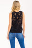 Crochet lace tank top in cotton blend
