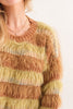 Fuzzy pullover sweater side view