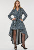 High-low dress with belt and pockets