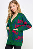 Knit sweater cardigan with bold texture