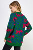 Knit cardigan with bold design
