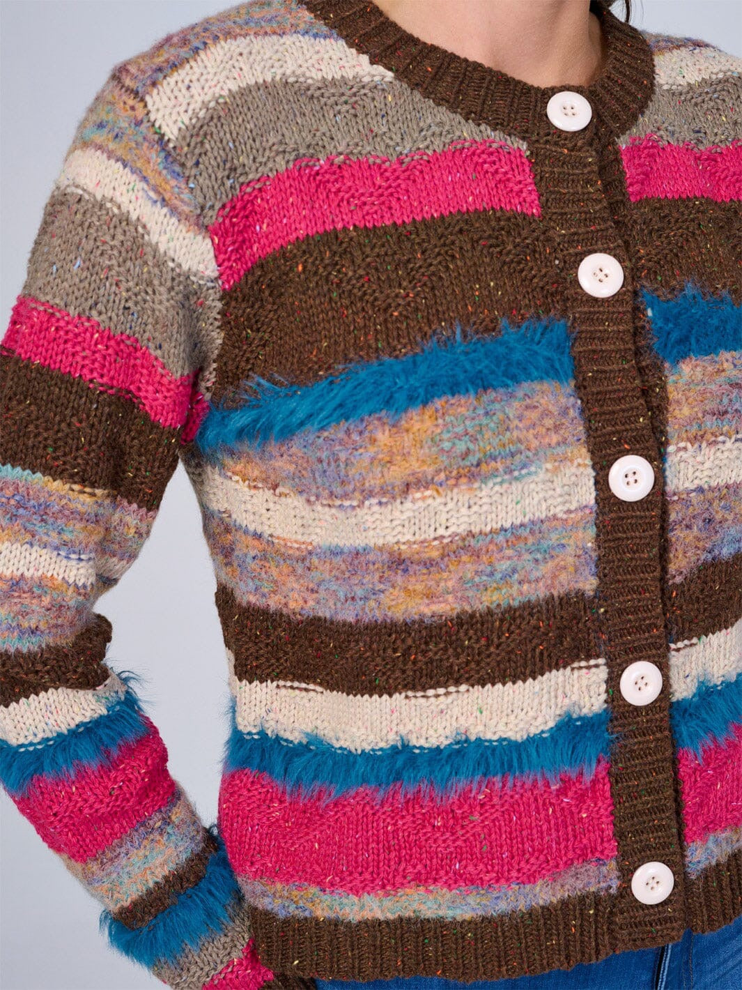 Paintbox Roux Stripes Sweater Cardigan