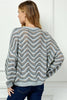 Striped oversized sweater back view