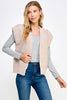 Acrylic wool knit cardigan