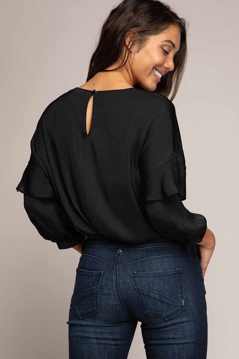 Effortless Grace Ruffle & Flowy Blouse