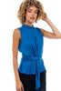 Azure Muse woven top close up