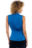 Mock neck polyester top back view