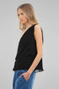 Solstice one shoulder top with pleats