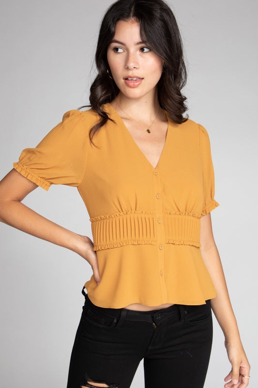 Cinch & Flow Pintuck Blouse