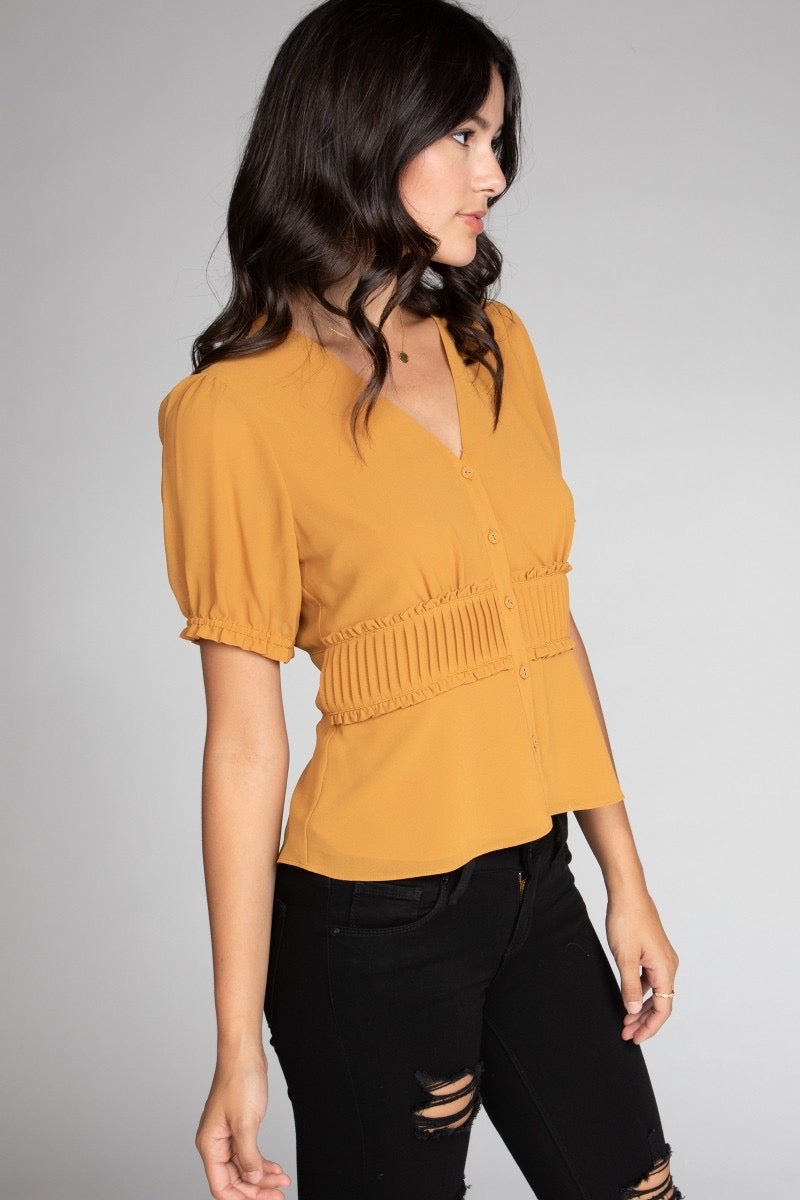 Cinch & Flow Pintuck Blouse