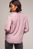 Long sleeve surplice blouse side view