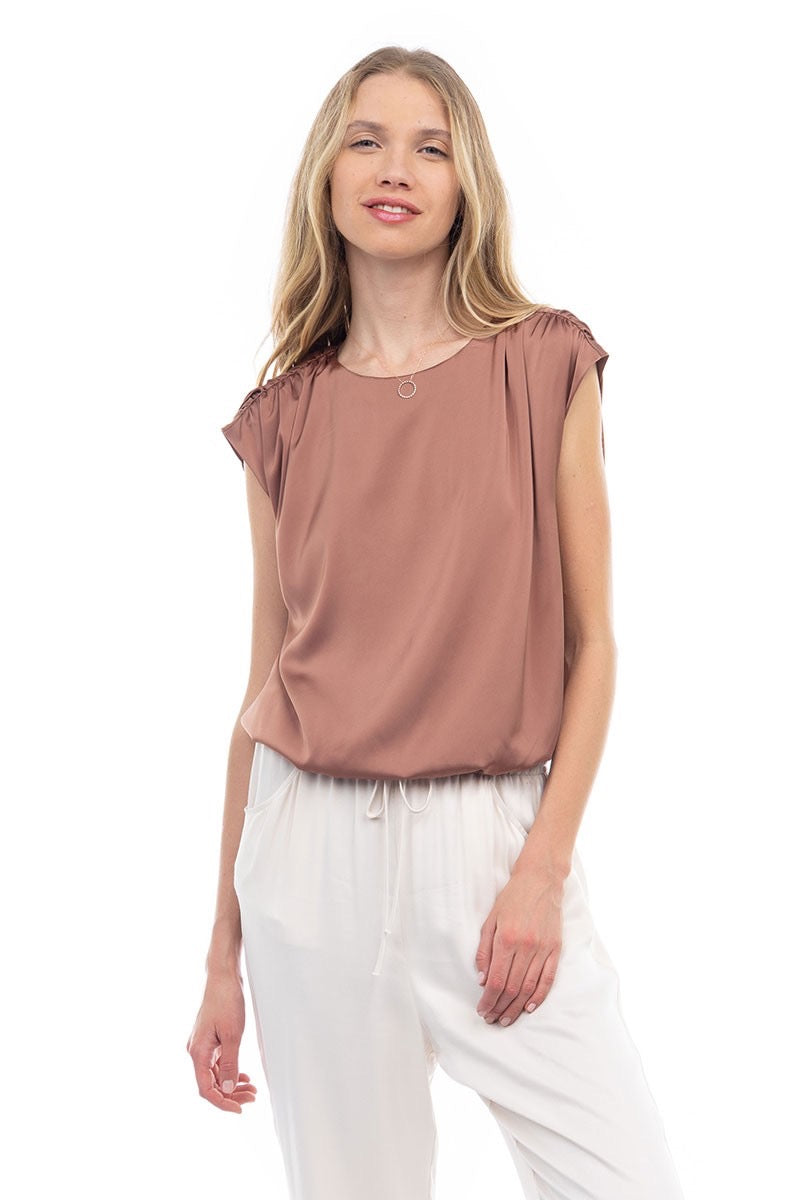 Soft Serenade Mocha Blouse