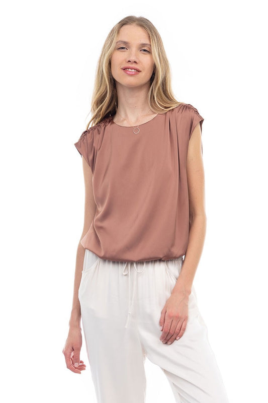 Soft Serenade Mocha Blouse