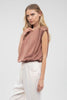 Soft Serenade mocha blouse side view