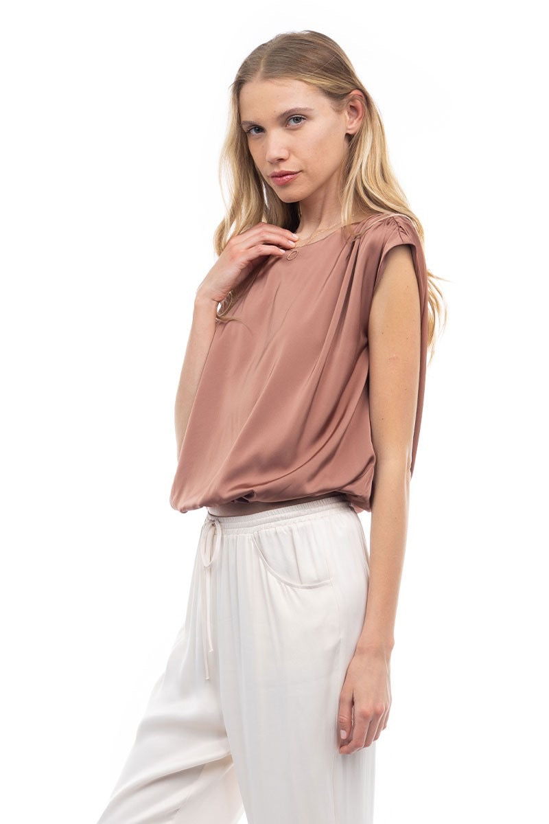 Soft Serenade Mocha Blouse