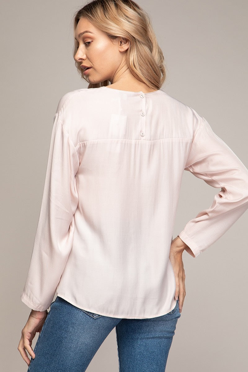 Twist & Whisper Long Sleeve Top