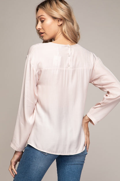 Twist & Whisper Long Sleeve Top