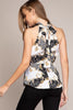Wild baroque halter top with peplum hem