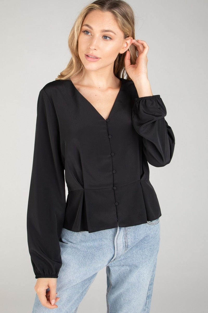 Velour Valley Peplum Blouse