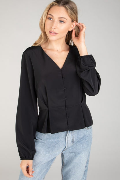 Velour Valley Peplum Blouse