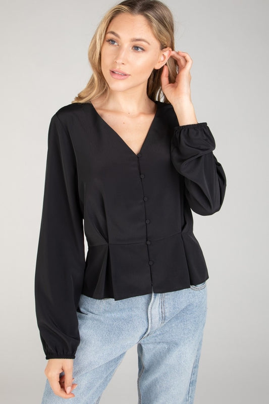 Velour Valley Peplum Blouse