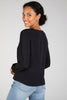 Button front peplum blouse styled